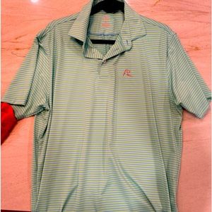 Large Rhoback green and blue golf shirt